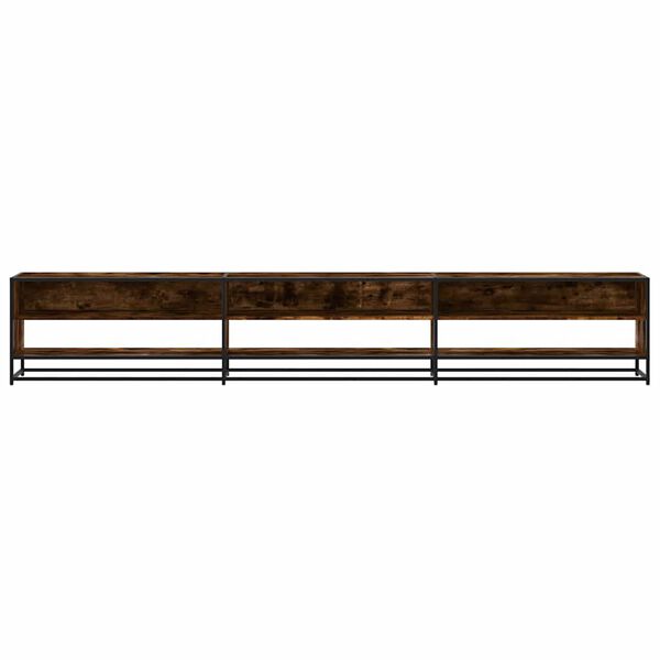 vidaXL tv-bord 270x40x46 cm konstrueret tr&aelig; r&oslash;get egetr&aelig;sfarve