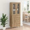 vidaXL Highboard Artisan Egetr&aelig; 69,5 x 34 x 180 cm Konstrueret tr&aelig;