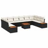 vidaXL Havesofa S&aelig;t 11 stk. Sort Poly rattan