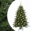 vidaXL Kunstigt juletr&aelig; med julekugle 150 cm 150 LED'er Varm hvid