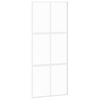 vidaXL skyded&oslash;r 90x205 cm h&aelig;rdet glas og aluminium hvid