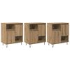 vidaXL Sideboard 3 pcs Artisan Egetr&aelig; 60 x 35 x 70 cm