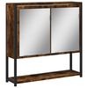 vidaXL badev&aelig;relsesskab + spejl 60x16x60 cm konstrueret tr&aelig; r&oslash;get eg