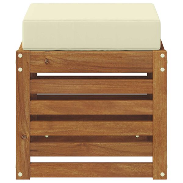 vidaXL Udend&oslash;rs Skammel B&aelig;nk Massivt Akacietr&aelig; Naturfarvet