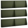 vidaXL St&oslash;ttemur 6 stk. 80 x 12 x 30 cm St&aring;l Olivengr&oslash;n