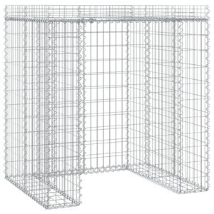 vidaXL gabionv&aelig;g til skraldespand 110x91x120 cm galvaniseret jern
