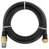 vidaXL sugeslange med messingkoblinger 1,1" 15 m PVC sort