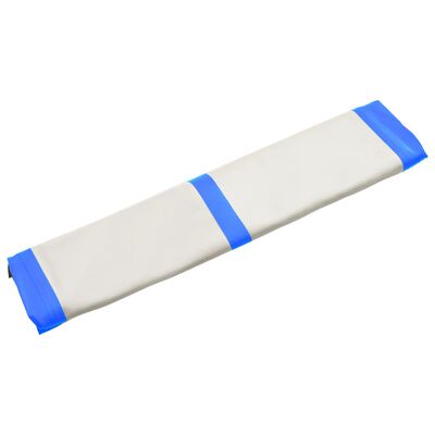 vidaXL oppustelig gymnastikmåtte med pumpe 200x200x10 cm PVC blå