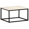 vidaXL sofabord 60x60x35 cm &aelig;gte sten med marmortekstur hvid