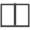 vidaXL spisebordsben T-formet 2 stk. antracit 100x35x(72-73) cm stål