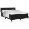 vidaXL Box spring seng med hovedg&aelig;rde Sort 190 x 140 cm Fl&oslash;jl