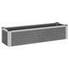 vidaXL H&oslash;jbed Gr&aring; 100 x 30 x 22 cm WPC og Aluminium