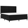 vidaXL LED Box Spring Bed med hovedg&aelig;rde Sort 180 x 200 cm Stof