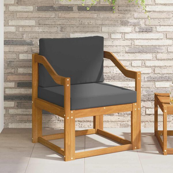 vidaXL Udend&oslash;rs sofa Soli Akacietr&aelig; og polyester Naturfarvet