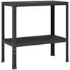 vidaXL Plantebord 100 x 40 x 80 cm Pulverlakeret st&aring;l Sort