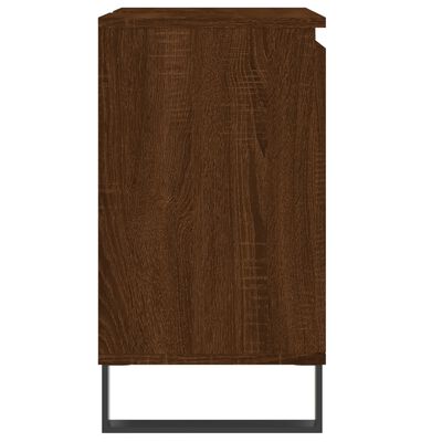 vidaXL badeværelsesskab 58x33x60 cm konstrueret træ brun egetræsfarve