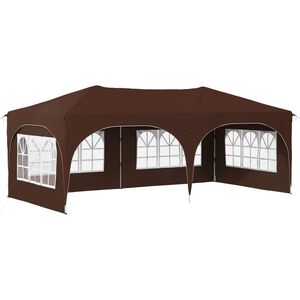 vidaXL Pop-up Festtelt 575 x 288 x 245 cm Brun Oxford stof