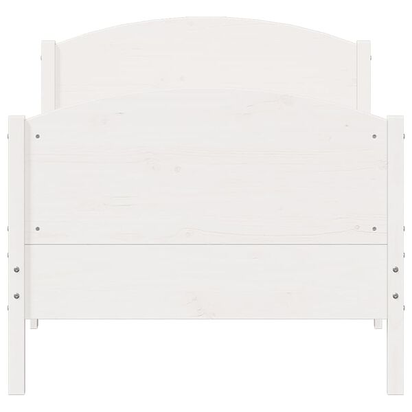vidaXL sengeramme uden madras 90x200 cm massivt fyrretr&aelig; hvid