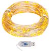 vidaXL fairylights-lysk&aelig;de 40 m 400 LED'er 8 funktioner varm hvid