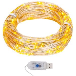 vidaXL fairylights-lysk&aelig;de 40 m 400 LED'er 8 funktioner varm hvid