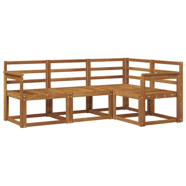 vidaXL Udend&oslash;rs sofagruppe 4 pcs Naturfarvet Massivt Akacietr&aelig;