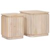 vidaXL H&aring;ndlavet sidebord s&aelig;t 2 pcs Hvid 45 x 45 x 45 cm