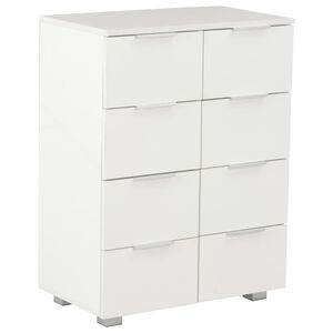vidaXL kommode 60x35x80 konstrueret tr&aelig; hvid h&oslash;jglans
