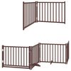 vidaXL hundel&aring;ge med d&oslash;r 6 paneler 480 cm foldbar poppeltr&aelig; brun