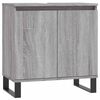 vidaXL badev&aelig;relsesskab 58x33x60 cm konstrueret tr&aelig; gr&aring; sonoma-eg