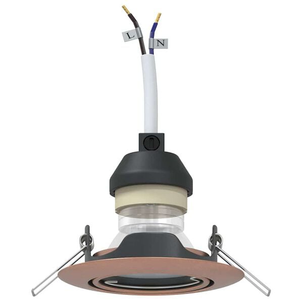 vidaXL Spotlight 6 pcs Kobber 9 x 9 x 2.5 cm Metal