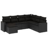 vidaXL sofas&aelig;t til haven 7 dele med hynder polyrattan sort