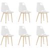 vidaXL spisebordsstole 6 stk. PET transparent