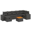 vidaXL sofas&aelig;t til haven 8 dele med hynder polyrattan sort