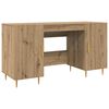 vidaXL Bord med hylde artisan eg 140 x 50 x 75 cm Konstrueret tr&aelig;