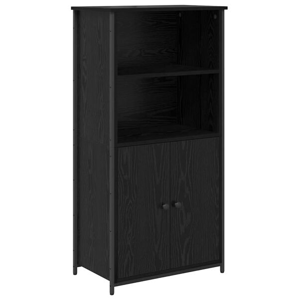 vidaXL Highboard Sort eg 62 x 36 x 121,5 cm Konstrueret tr&aelig;