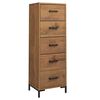 vidaXL kommode 42x35x110 cm massivt fyrretr&aelig;