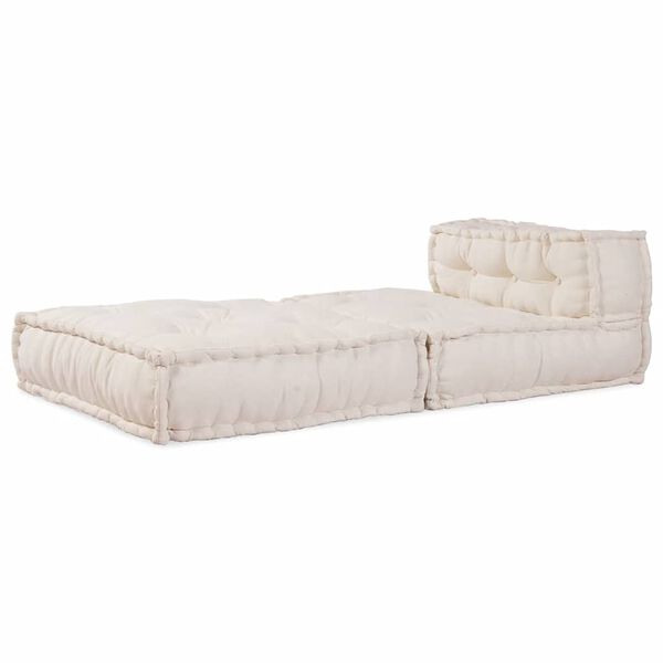 vidaXL modul&aelig;r sofaenhed stof 70x70x54 cremefarvet