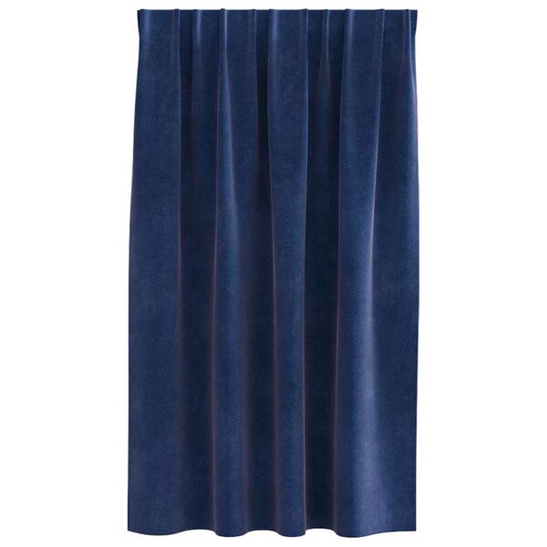 vidaXL M&oslash;rkl&aelig;gningsgardiner 2 pcs M&oslash;rk bl&aring; 140 x 140 cm Fl&oslash;jl