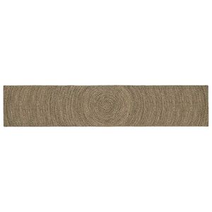 vidaXL Omr&aring;de t&aelig;ppe Naturfarvet og sort 60 x 400 cm Jute