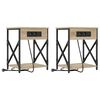 vidaXL Natskab 2 stk. Sonoma eg 41 x 31 x 51 cm Konstrueret tr&aelig;