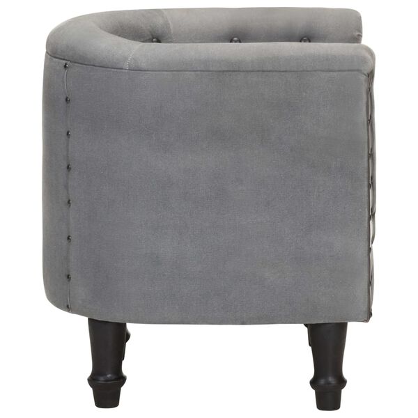 vidaXL l&aelig;nestol &aelig;gte l&aelig;der og massivt mangotr&aelig; sort