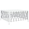 vidaXL havebord 70x70x34 cm v&aelig;vet stof hvid