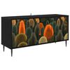 vidaXL TV-skab ZAANDAM 102 x 33 x 51 cm Sort eg Konstrueret tr&aelig;