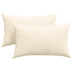 vidaXL Sofapuder 2 pcs Creme 50 x 30 cm Velourstof