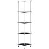 vidaXL reol 5 hylder 30x30x130 cm h&aelig;rdet glas sort