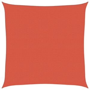 vidaXL solsejl 7x7 m 160 g/m&sup2; HDPE terrakotta