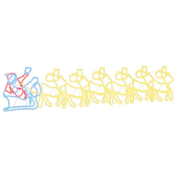 vidaXL LED Julepynt Flerfarvet 69 x 79 cm PVC