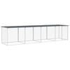 vidaXL h&oslash;nsebur med tag 403x98x90 cm galvaniseret st&aring;l antracitgr&aring;