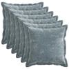 vidaXL Pudebetr&aelig;k 6 stk. HOUTEN Lysebl&aring; 40 x 40 cm Chenille Stof