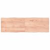 vidaXL bordplade 160x50x(2-4) cm naturlig kant behandlet træ lysebrun
